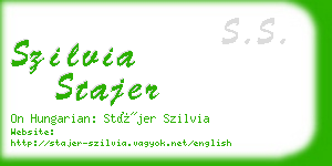 szilvia stajer business card
